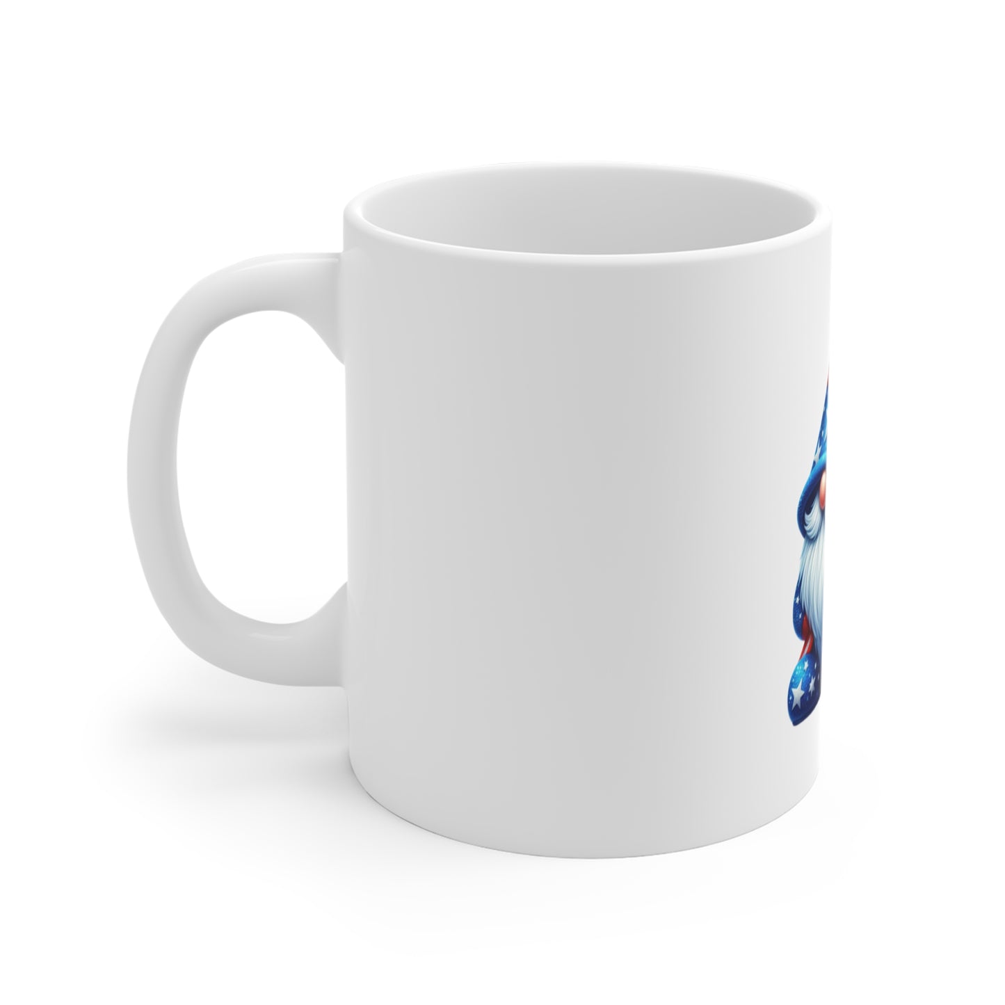 Patriotic Gnome Mug — 11oz USA Flag Coffee Cup