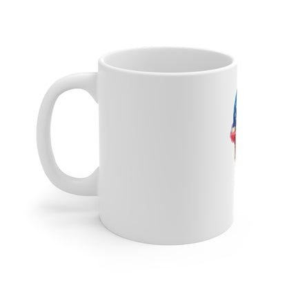 Ice Cream Cone Mug — American Flag Patriotic 4th of July Coffee Cup