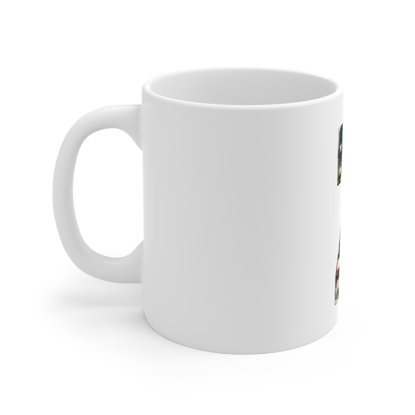 Patriotic Letter Z Coffee Mug – American Flag Initial Mug – Distressed USA Monogram Mug – Vintage Americana Alphabet Gift Mug 11oz