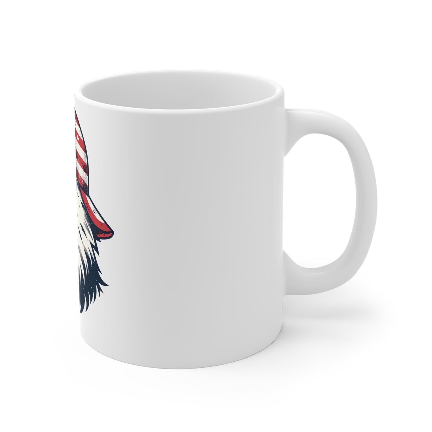 Patriotic Eagle Coffee Mug – American Flag Bald Eagle with Cap Mug – Vintage USA Freedom Eagle Cup – Cool Americana Eagle Gift Mug Mug 11oz