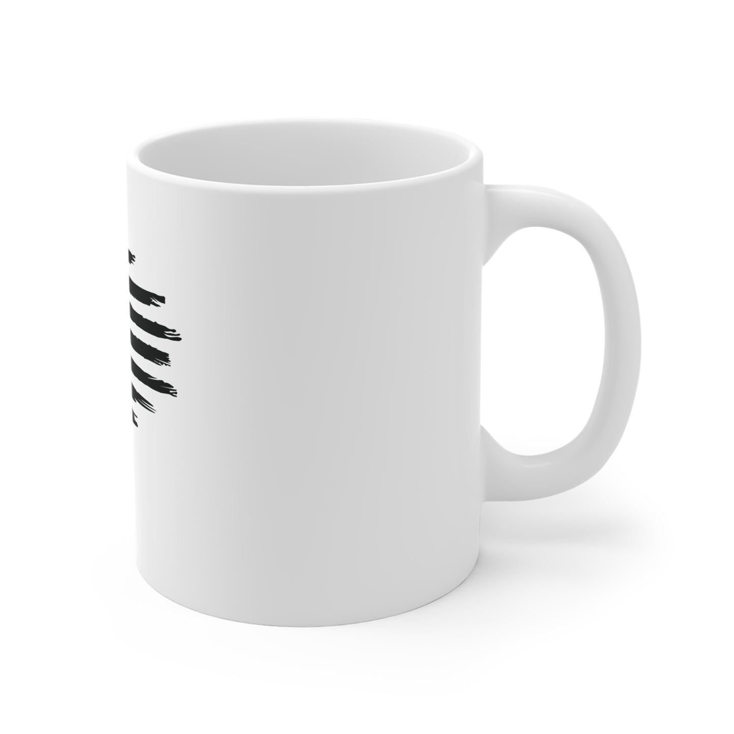 Black Distressed American Flag Coffee Mug – Classic USA Flag Mug – Stealth Patriotic Cup – Rugged Americana Gift Mug 11oz