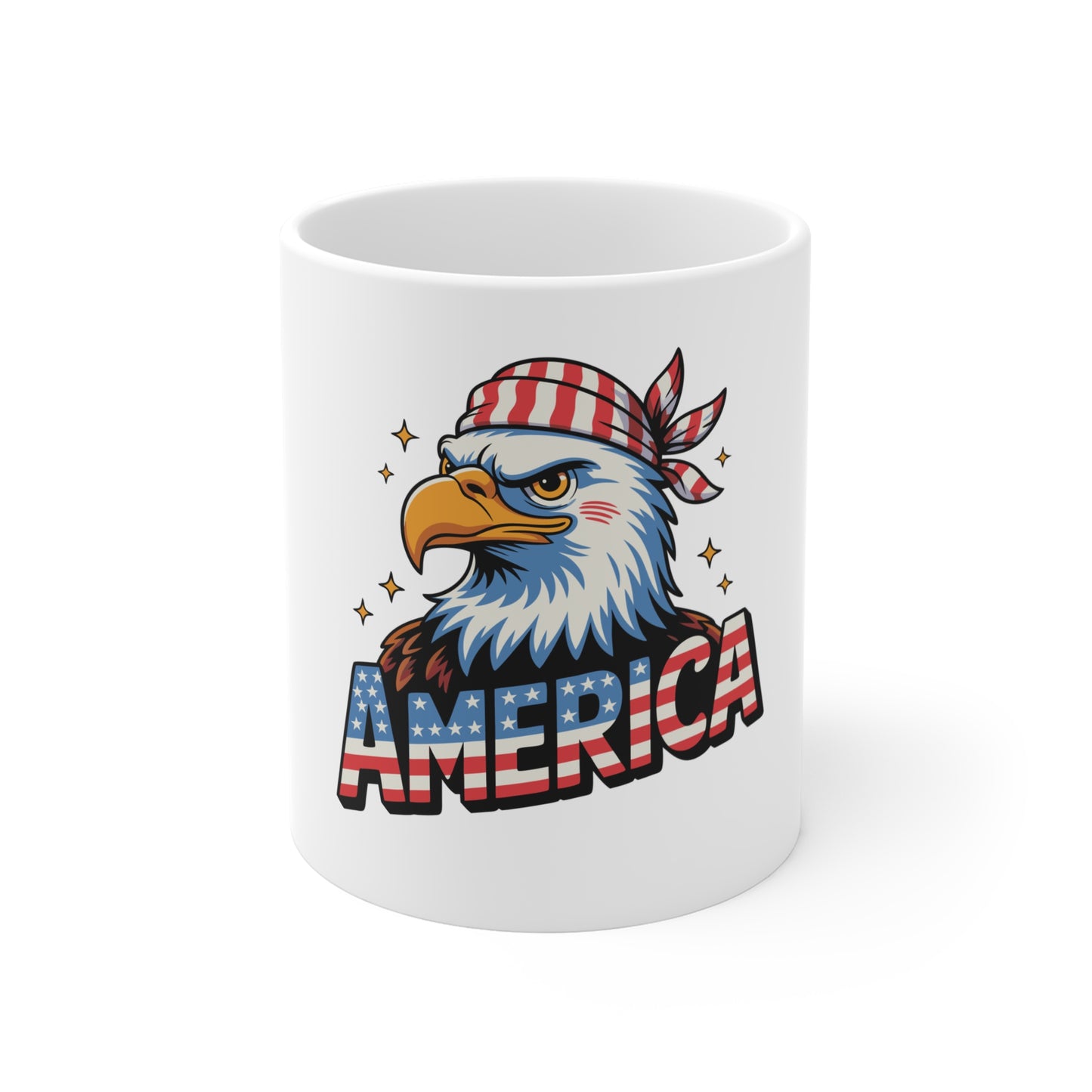 Patriotic Eagle Coffee Mug - 'America' 11oz