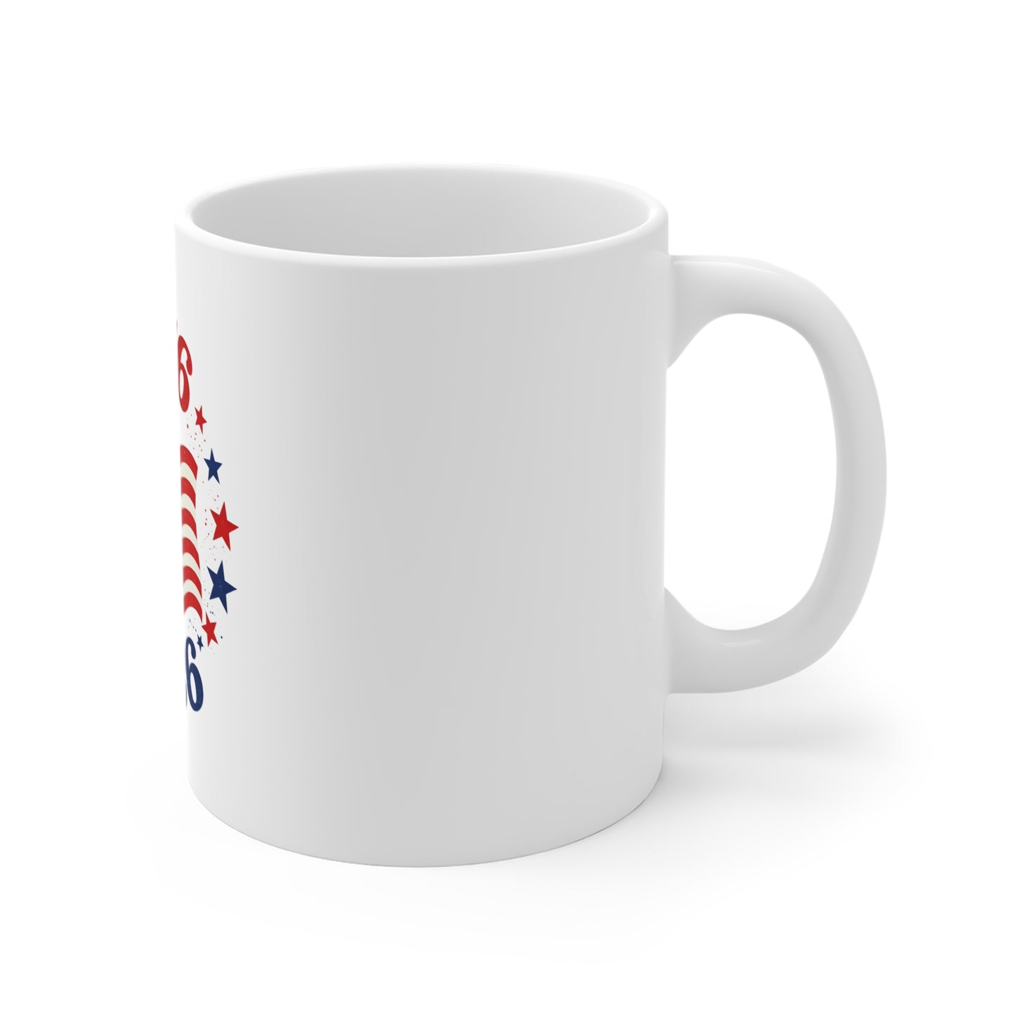 1776 American Flag Mug - 2026 Patriotic Independence Day Coffee Cup