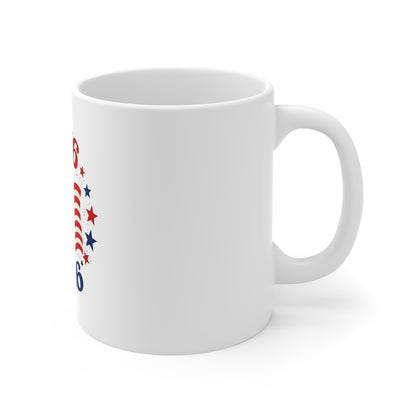 1776 American Flag Mug - 2026 Patriotic Independence Day Coffee Cup