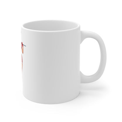 Retro Patriotic Pin-Up Flag Girl Mug – Vintage Americana Woman Coffee Cup – 4th of July USA Flag Art Mug – Classic Pinup Gift Patriotic Pin-Up 11oz Mug — American Flag Retro Girl Coffee Cup