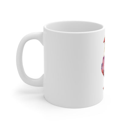 Patriotic Watercolor Goose Mug — American Flag Duck Art 11oz