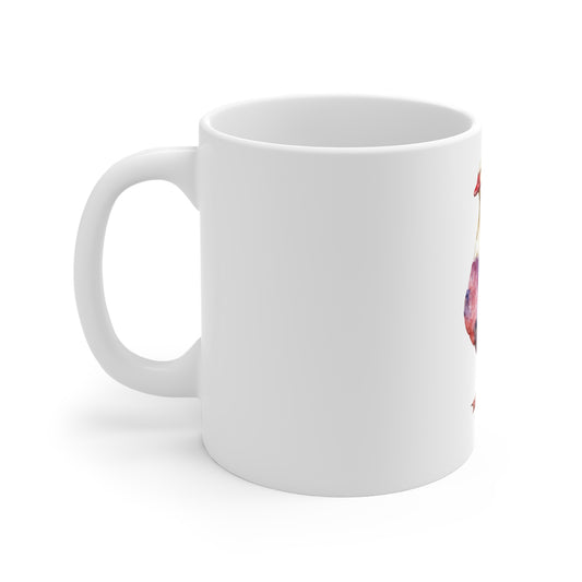 Patriotic Watercolor Goose Mug — American Flag Duck Art 11oz