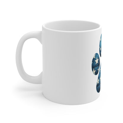 Patriotic American Flag Dog Paw Coffee Mug – Classic USA Paw Print Mug – Red White Blue Dog Lover Mug – Minimal Americana Pet Gift Cup American Flag Paw Print Mug — 11oz Patriotic Pet Lover Coffee Cup...