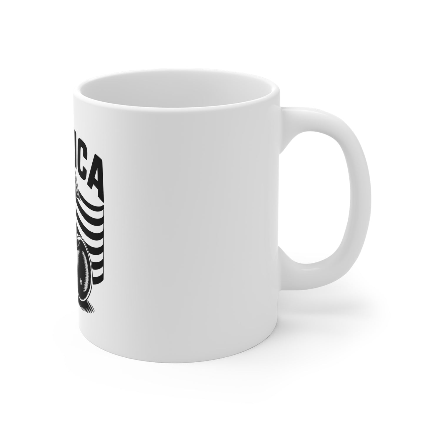 America Cherry Mug – Retro Patriotic Flag Coffee Cup