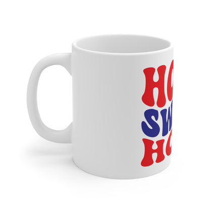 Home Sweet Home Coffee Mug – Patriotic Retro Typography Mug – Americana USA Pride Cup – 4th of July Home Gift Mug Mug 11oz