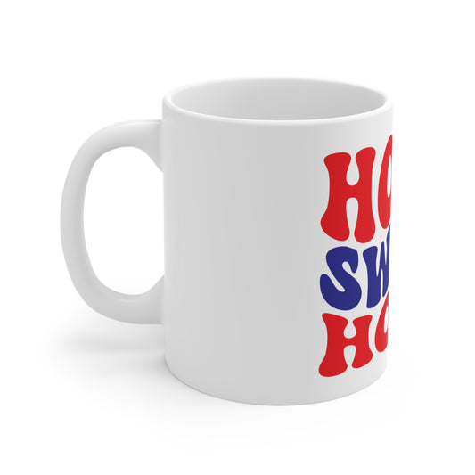 Home Sweet Home Coffee Mug – Patriotic Retro Typography Mug – Americana USA Pride Cup – 4th of July Home Gift Mug Mug 11oz