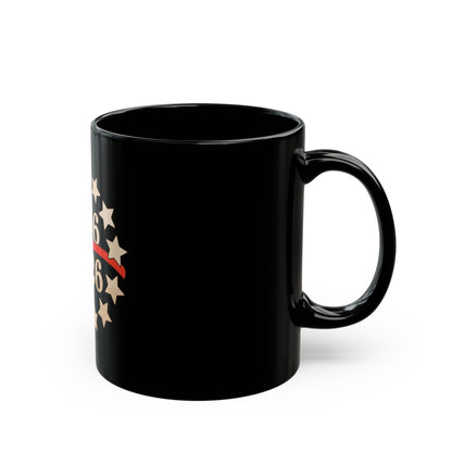 1776–2026 Commemorative Black Mug — Revolutionary Anniversary Coffee Cup