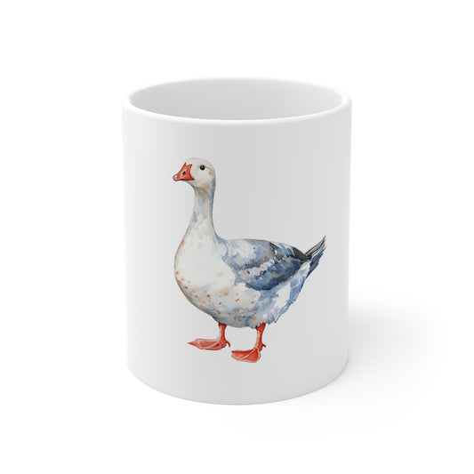 Goose Watercolor Mug – Cute Farm Bird Coffee Cup (11oz)