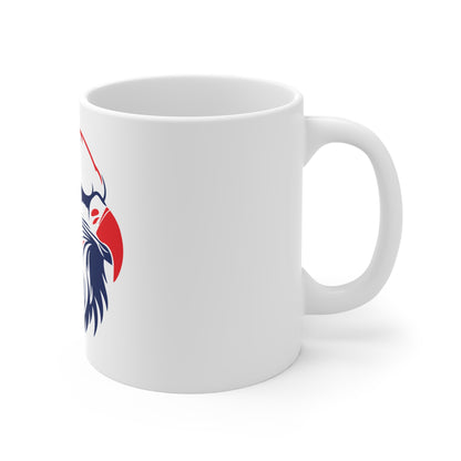 Patriotic Eagle Head Mug – Red White Blue Eagle Coffee Mug – American Freedom Bird Cup – Bold USA Pride Gift Mug 11oz