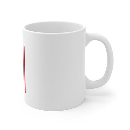 Minimalist American Flag Coffee Mug – Modern USA Flag Mug – Clean Red White Blue Design Cup – Simple Patriotic Gift Mug Mug 11oz