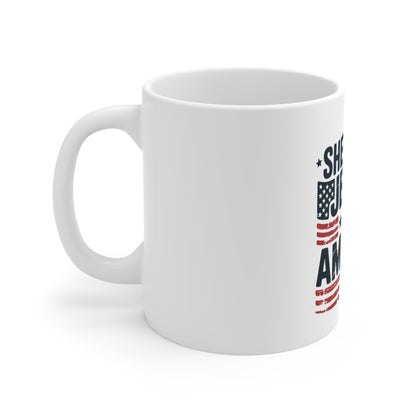 Patriotic Faith Mug — "She Loves Jesus and America Too" 11oz