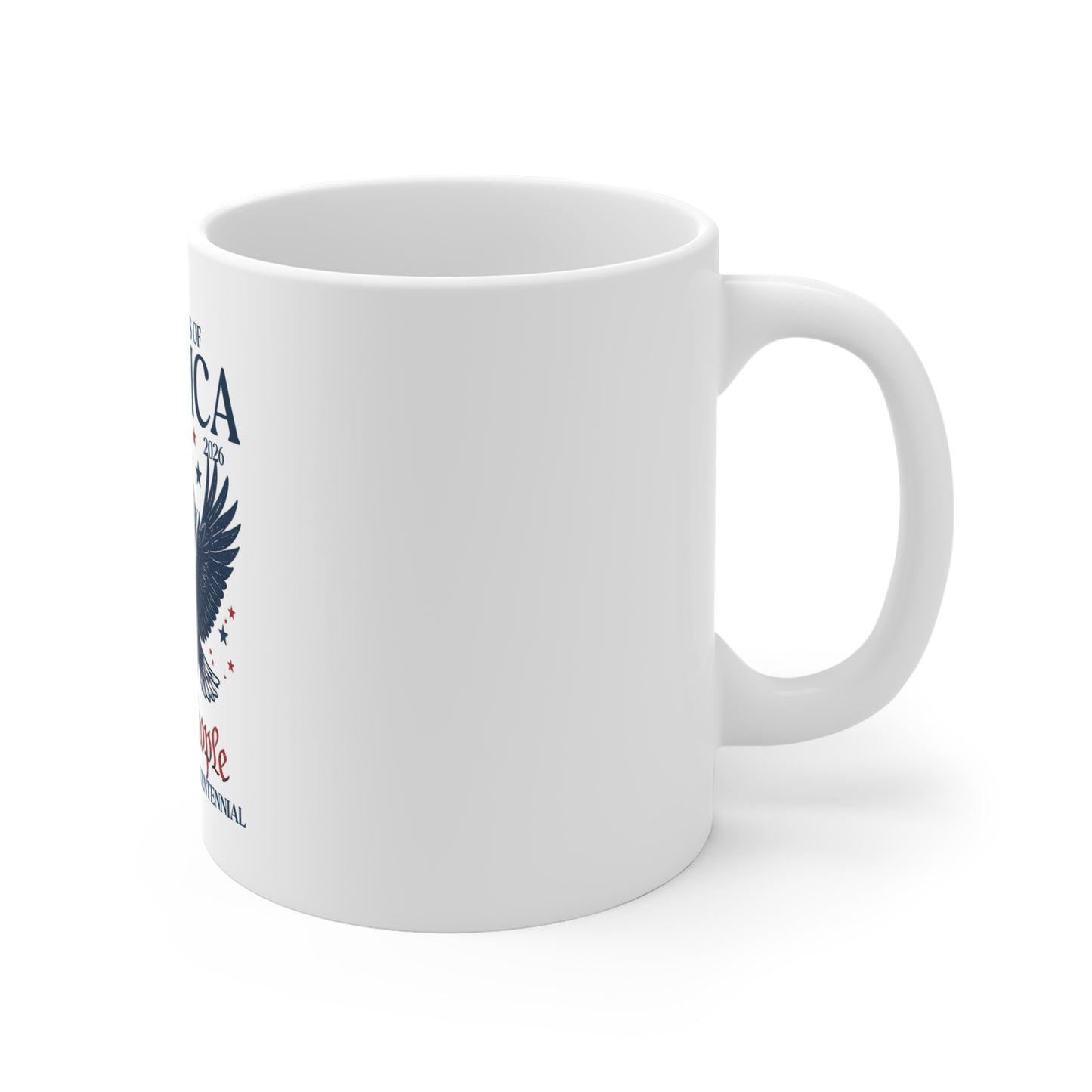 America Eagle 250 Mug – Patriotic Bald Eagle Coffee Cup – 1776–2026 USA Freedom Design Mug 11oz