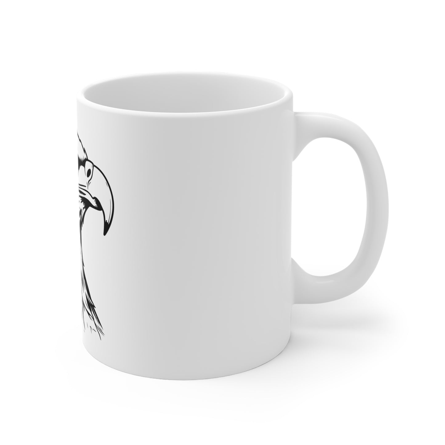 Bald Eagle Line Art Coffee Mug – Minimalist American Eagle Mug – Clean Patriotic USA Design Cup – Classic Freedom Gift Mug Mug 11oz