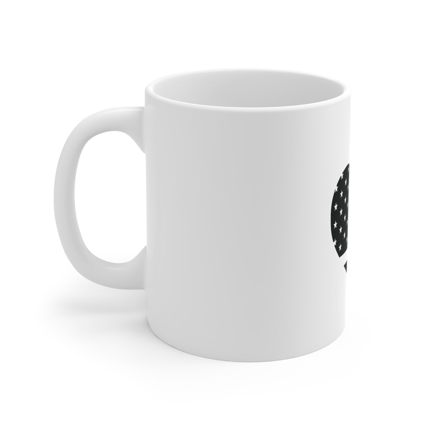 Stealth American Flag Heart Coffee Mug – Blacked Out USA Heart Flag Mug – Minimalist Patriotic Love Design Cup – Subtle Freedom Gift Mug Mug 11oz