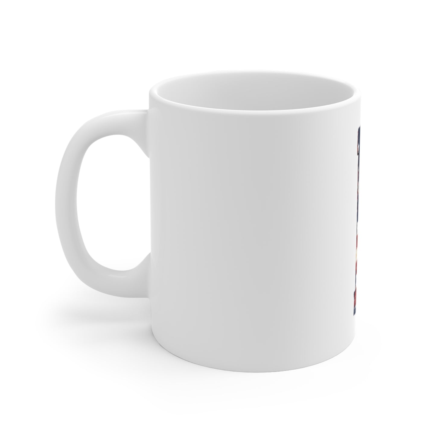 Patriotic Letter H Coffee Mug – American Flag Initial Mug – Rustic USA Monogram Mug – Vintage Americana Alphabet Gift Mug 11oz