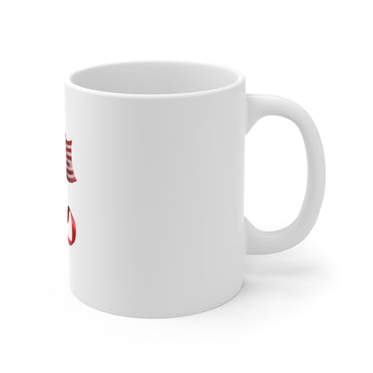 American Flag Floral Mug – Patriotic Bouquet 11oz Coffee Cup