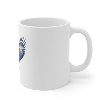 Bald Eagle Watercolor Mug — Patriotic Flying Eagle 11oz Coffee Cup