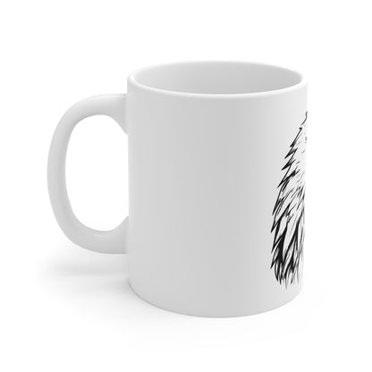 Bald Eagle Line Art Coffee Mug – Minimalist American Eagle Mug – Clean Patriotic USA Design Cup – Classic Freedom Gift Mug Mug 11oz