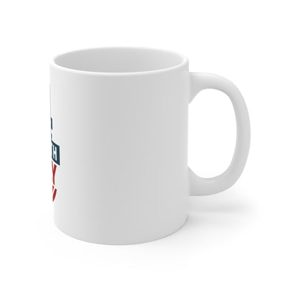 Fourth of July 11oz Mug — Patriotic USA Stars & Stripes Coffee Cup