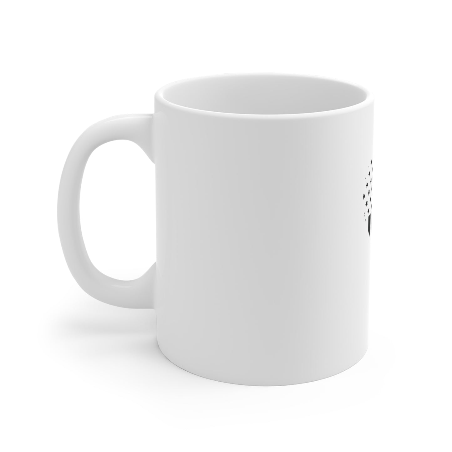Stealth American Flag Heart Coffee Mug – Blacked Out USA Flag Mug – Minimalist Vertical Stripe Heart Design Cup – Subtle Patriotic Gift Mug Mug 11oz
