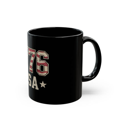1776 USA Flag Coffee Mug — Patriotic Independence Day Ceramic Mug