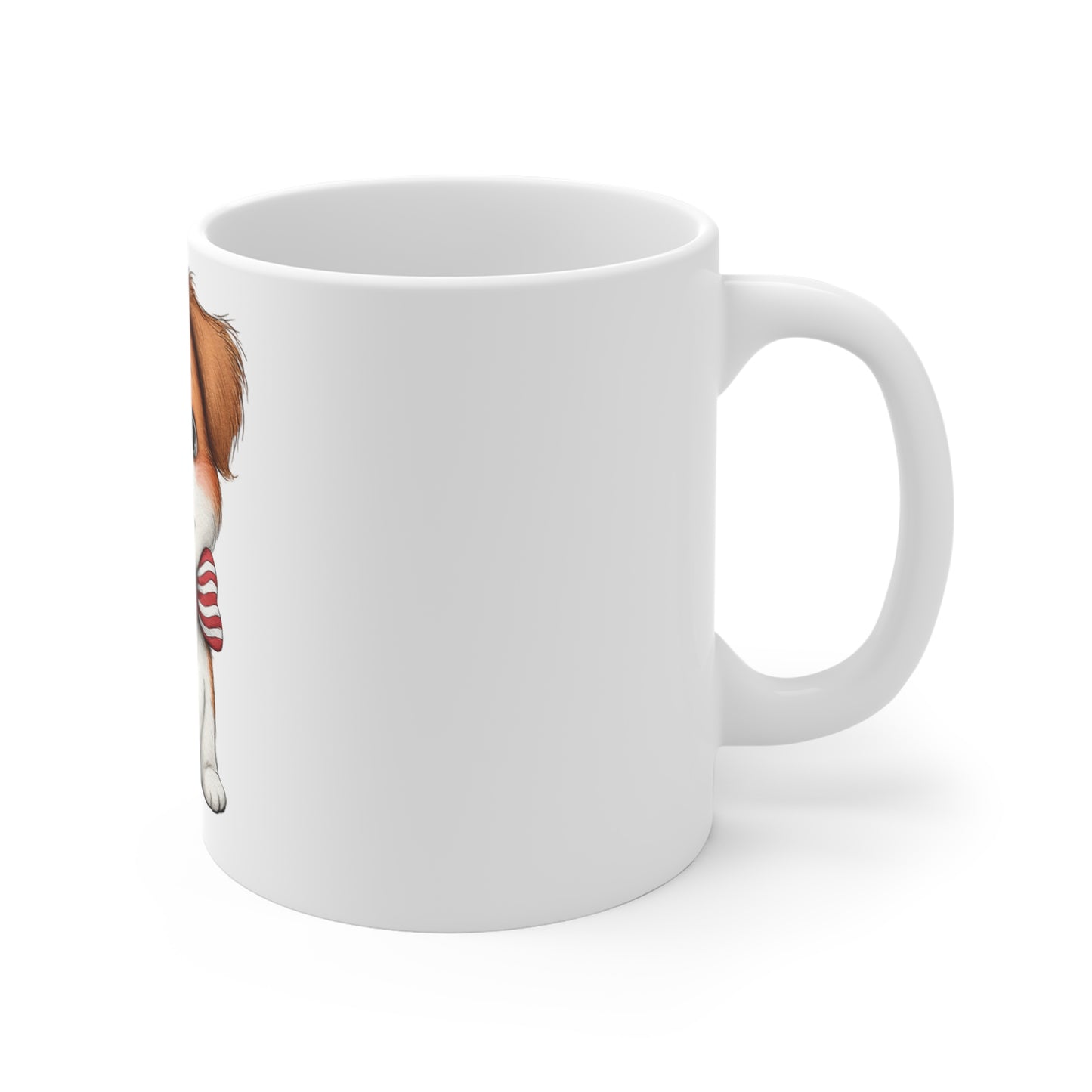 Cute Patriotic Puppy Bow Tie Coffee Mug – 4th of July Dog Mug – Americana Puppy with Flag Bow Tie Cup – Red White Blue Pet Lover Gift Cute Puppy Mug - 11oz Coffee Cup with Patriotic Bow Tie (American...