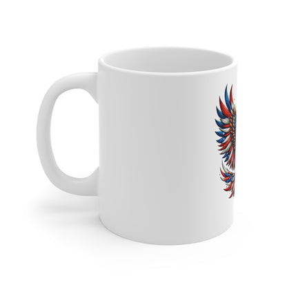 Patriotic Eagle Coffee Mug – American Flag Bald Eagle 11oz