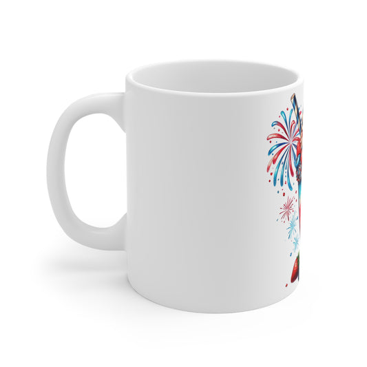 Patriotic Fireworks Milkshake Coffee Mug – 4th of July Dessert Mug – Red White Blue Celebration Cup – Americana Berry Treat Mug – Festive Gift Mug Patriotic Berry Sundae Mug – 11oz Fourth of July...