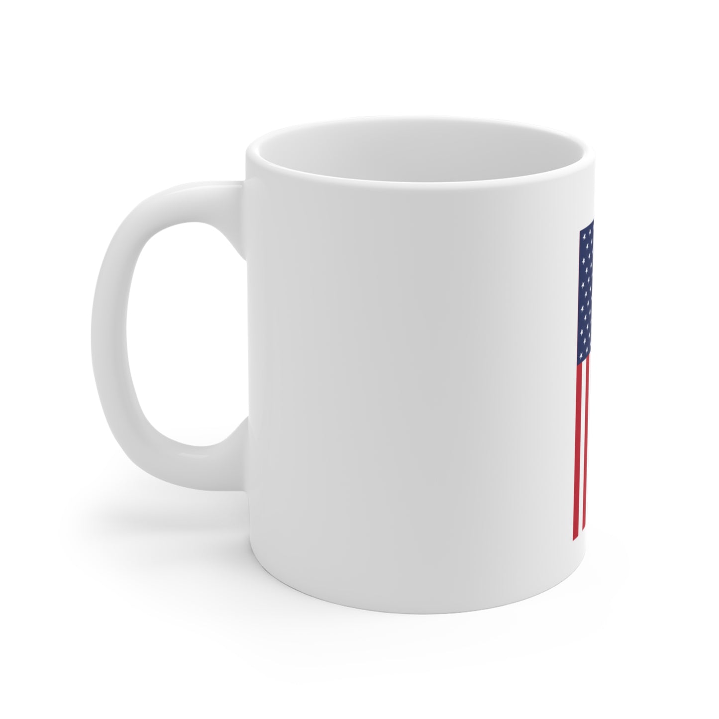Vertical American Flag Coffee Mug – Classic USA Flag Mug – Patriotic Red White Blue Cup – Bold Americana Gift Mug Mug 11oz