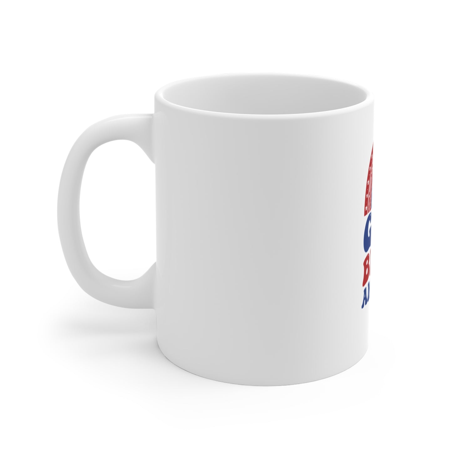 Patriotic Mug — "God Bless America" Red White Blue Coffee Cup