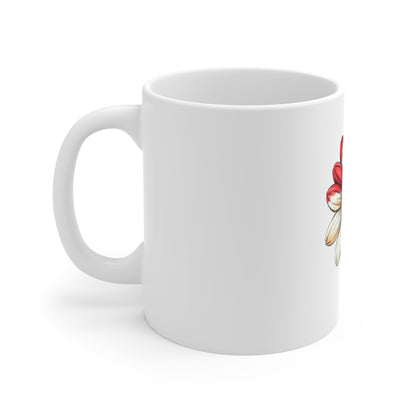 Patriotic Daisy Coffee Mug — Red White Blue Flower 11oz Ceramic