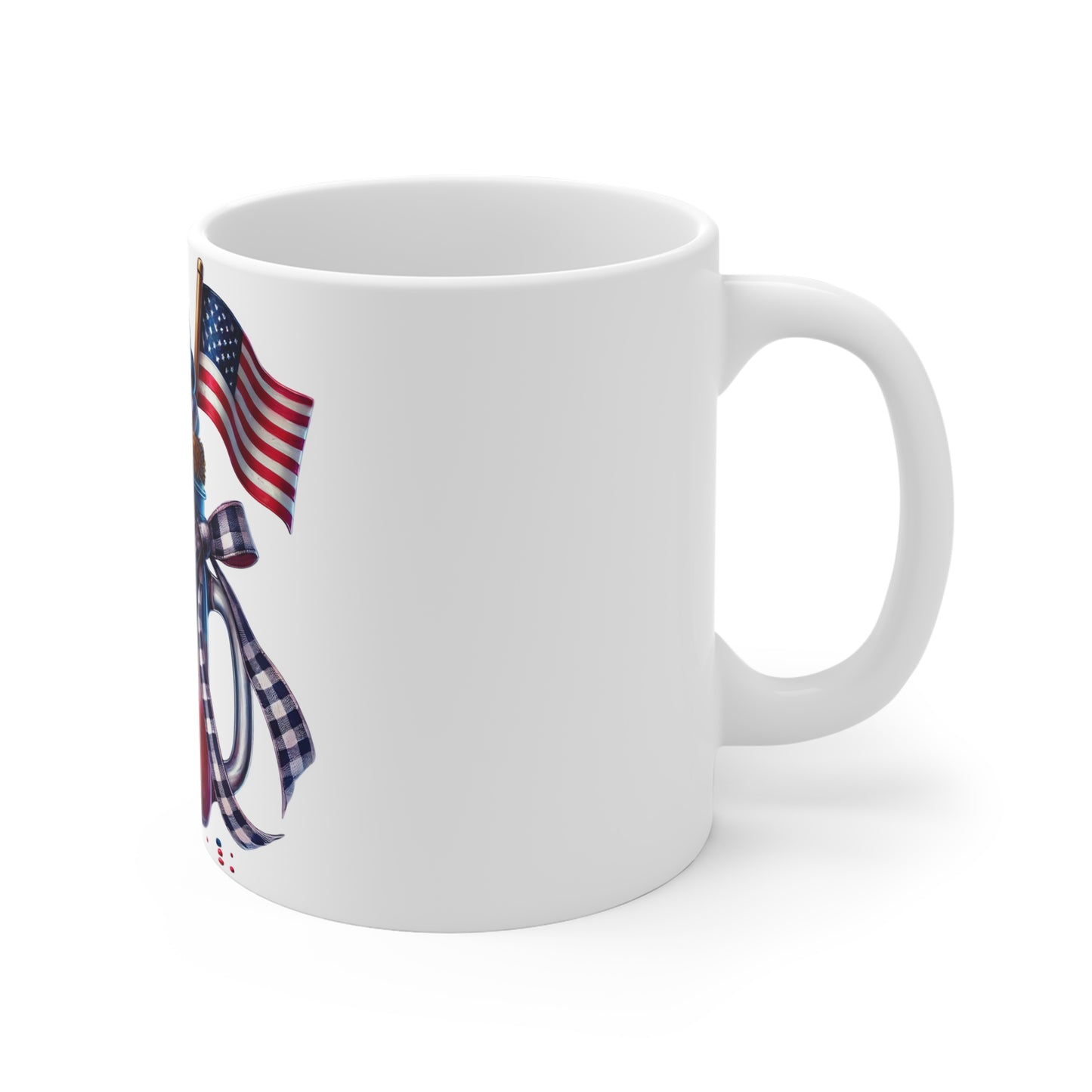 Fourth of July Ice Cream Sundae Mug – Patriotic Mason Jar Dessert Mug – Red White Blue Milkshake Cup with American Flag – Americana Treat Mug Patriotic Red White & Blue Dessert Mason Jar Mug — 11oz...
