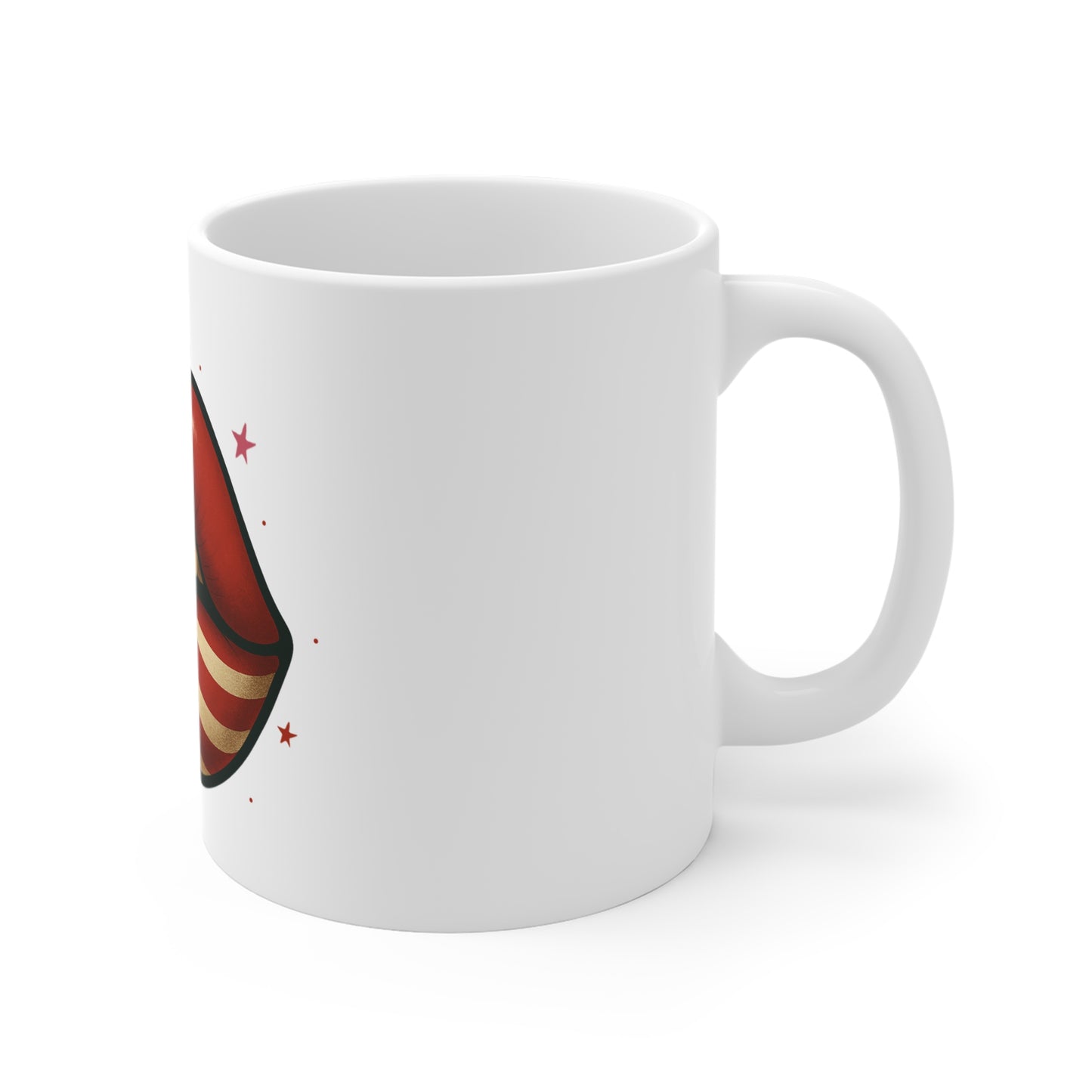 Party in the USA Patriotic Coffee Mug – Vintage Americana Badge Mug – Retro 4th of July Cup – Classic American Pride Gift Mug 11oz