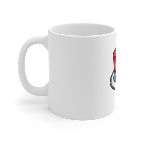 Patriotic Uncle Sam Top Hat Mug — 11oz Fourth of July Coffee Cup