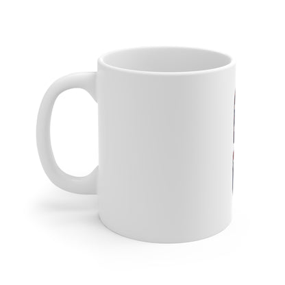 Patriotic Letter C Coffee Mug – American Flag Initial Mug – Distressed USA Monogram Mug – Vintage Americana Alphabet Gift Mug 11oz