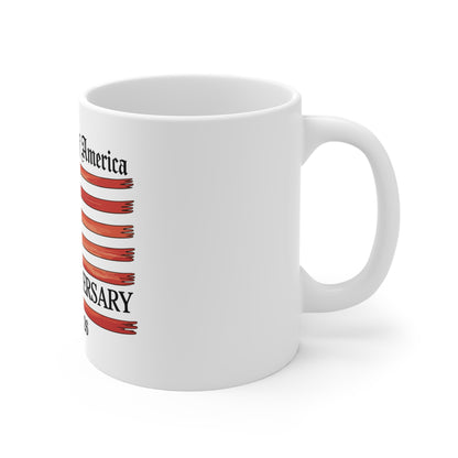 250th Anniversary USA Flag Coffee Mug — United States of America 1776–2026