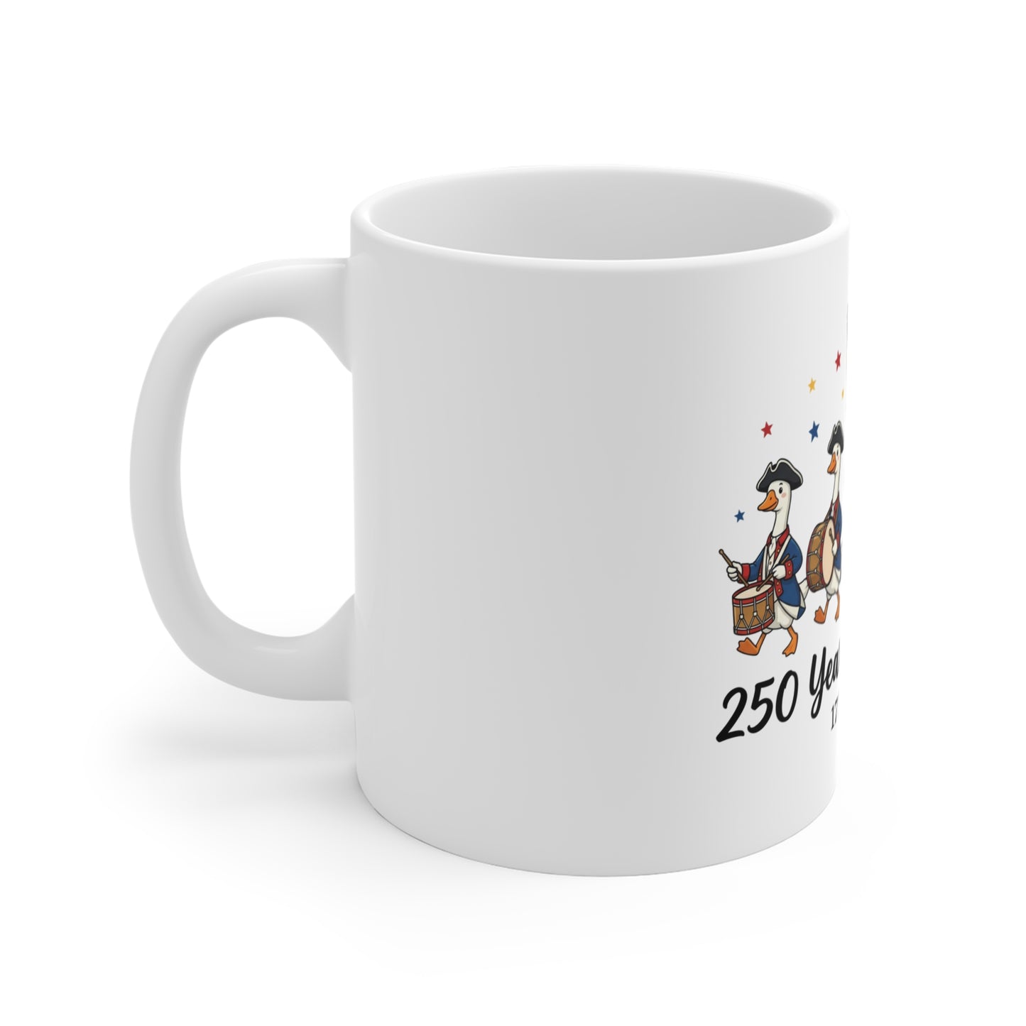 250 Years of Freedom 1776–2026 Patriotic Penguin Mug
