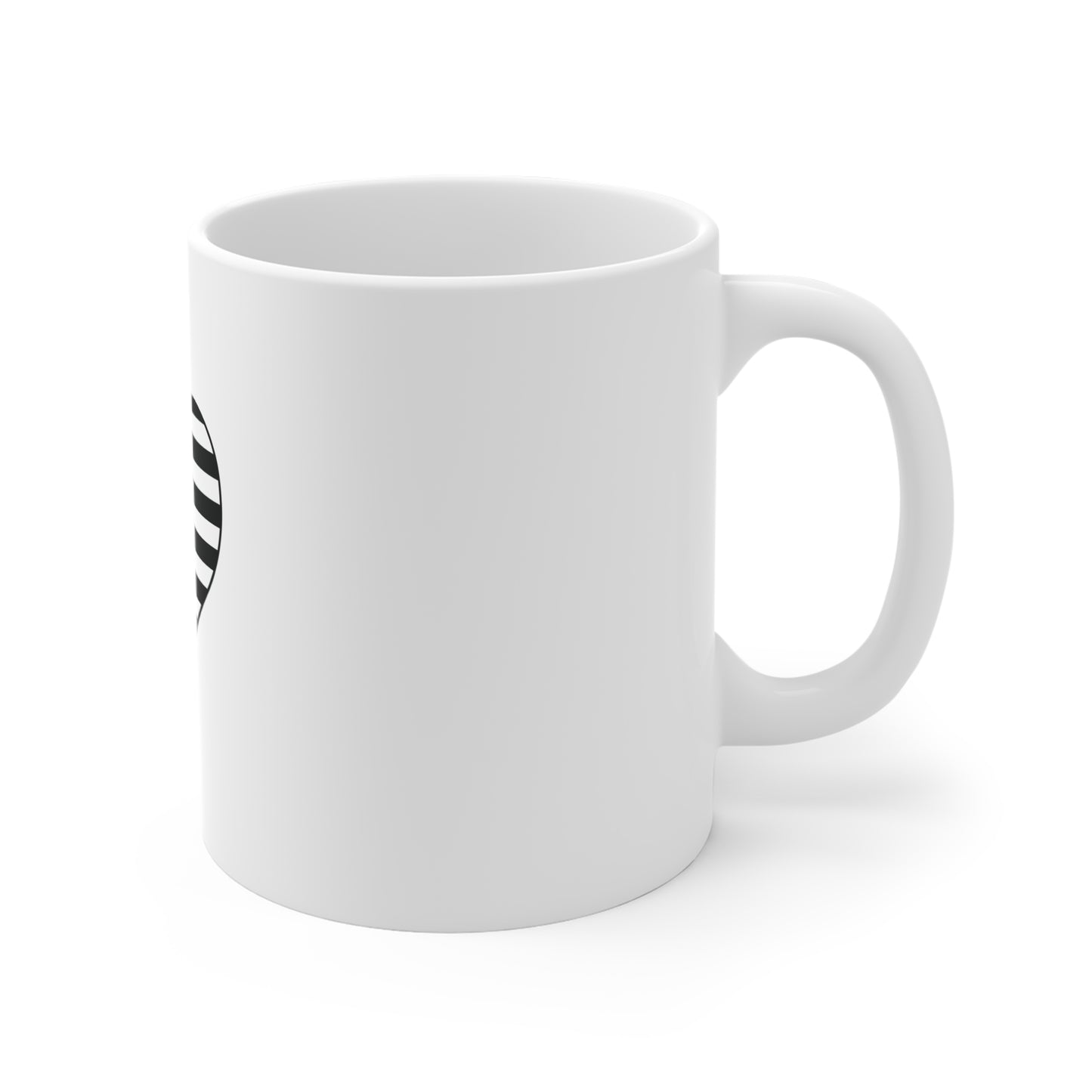 Stealth American Flag Heart Coffee Mug – Blacked Out USA Flag Heart Mug – Minimalist Patriotic Love Design Cup – Subtle Freedom Gift Mug Mug 11oz
