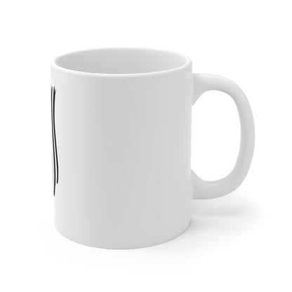 Blacked-Out Vertical American Flag Coffee Mug – Distressed USA Flag Mug – Stealth Patriotic Cup – Minimalist Hanging Flag Design Mug 11oz