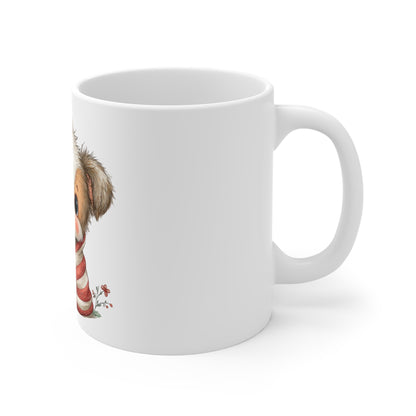 Cute Patriotic Puppy Wrapped in Flag Mug – 4th of July Dog Coffee Mug – Americana Puppy Blanket Cup – Red White Blue Pet Lover Gift Patriotic Puppy Mug — Cute Puppy Wrapped in American Flag 11oz...