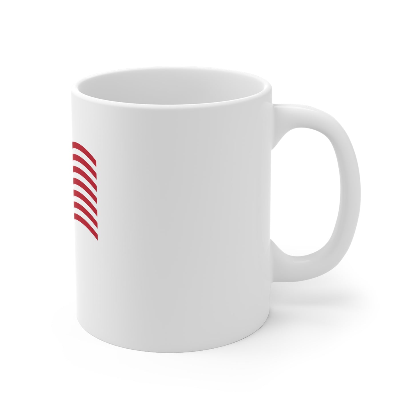 Waving American Flag Coffee Mug – Flowing USA Flag Mug – Modern Patriotic Wave Design Cup – Dynamic Americana Gift Mug 11oz