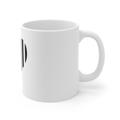 Stealth American Flag Heart Coffee Mug – Blacked Out USA Heart Mug – Minimalist Vertical Stripe Patriotic Cup – Subtle Freedom Gift Mug Mug 11oz