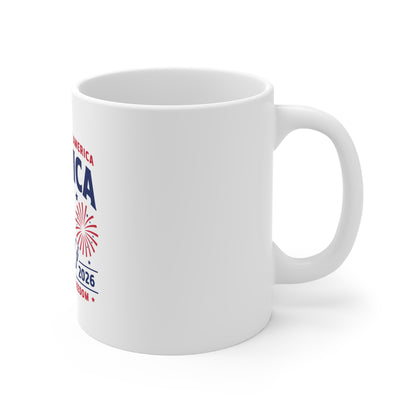 America 1776–2026 250 Years of Freedom Mug — Statue of Liberty Patriotic Coffee Cup