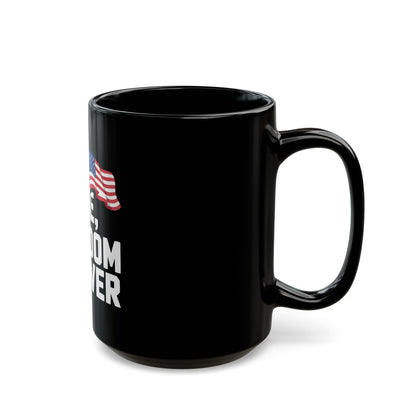 Red, White and Freedom Forever Mug — Patriotic American Flag Coffee Cup (11oz & 15oz)