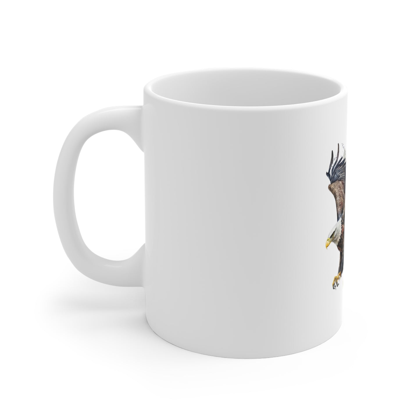 American Eagle Mug — Patriotic Flying Bald Eagle Coffee Cup (11oz)